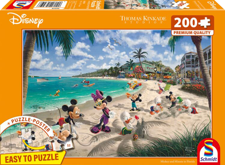 Disney, Mickey&Minnie in Florida, 200 stukjes - Puzzel afbeelding