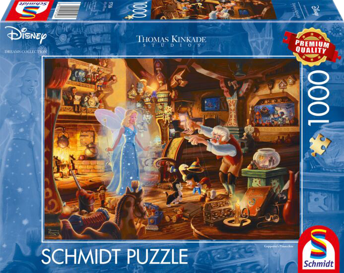 Disney Geppettos Pinocchio, 1000 stukjes - Puzzel afbeelding