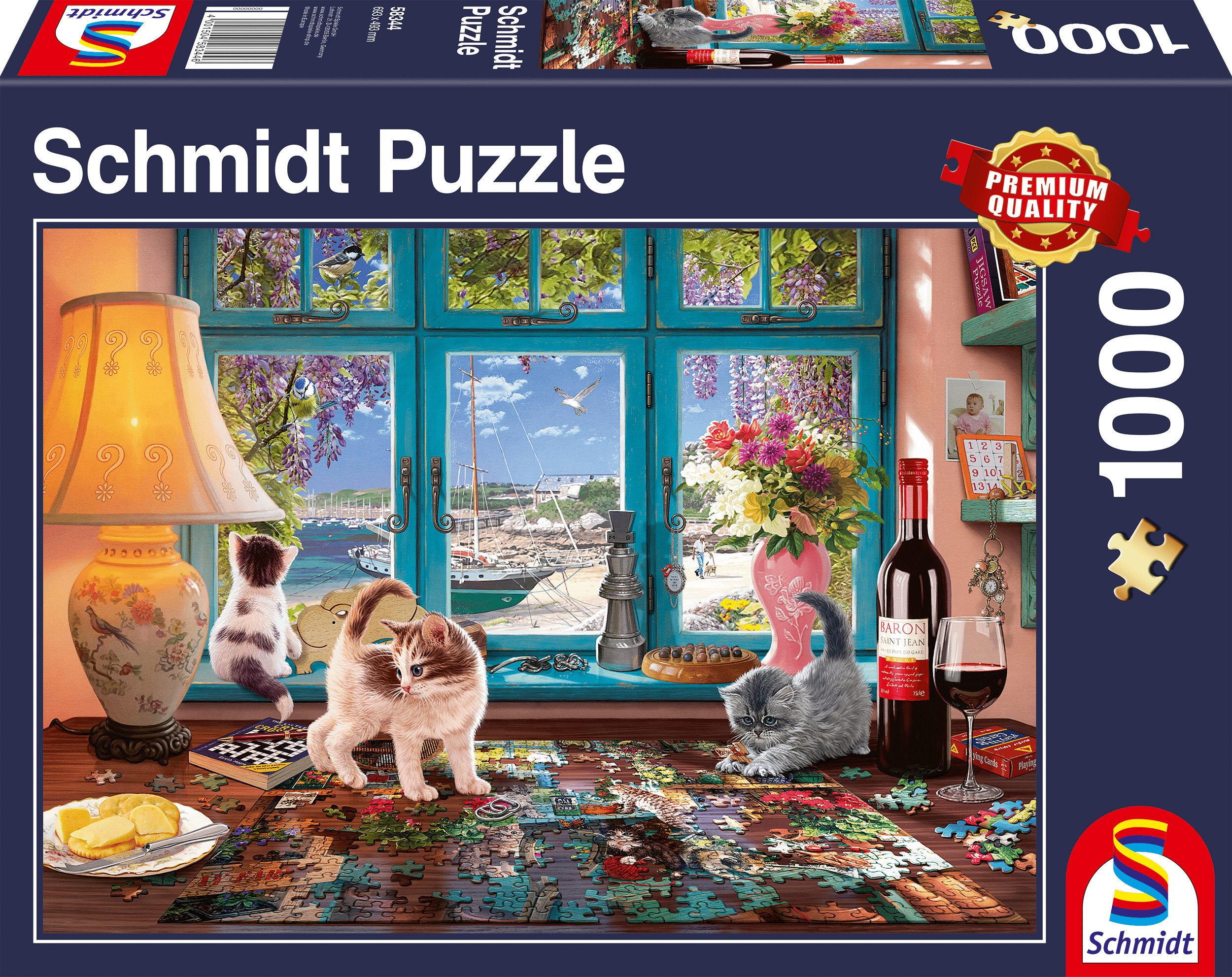 Plezier op de puzzeltafel, 1000 stukjes - Puzzel afbeelding