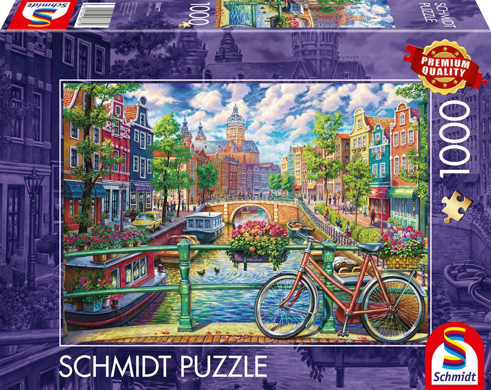 Amsterdamse Grachten - 1000 stukjes - Puzzel afbeelding