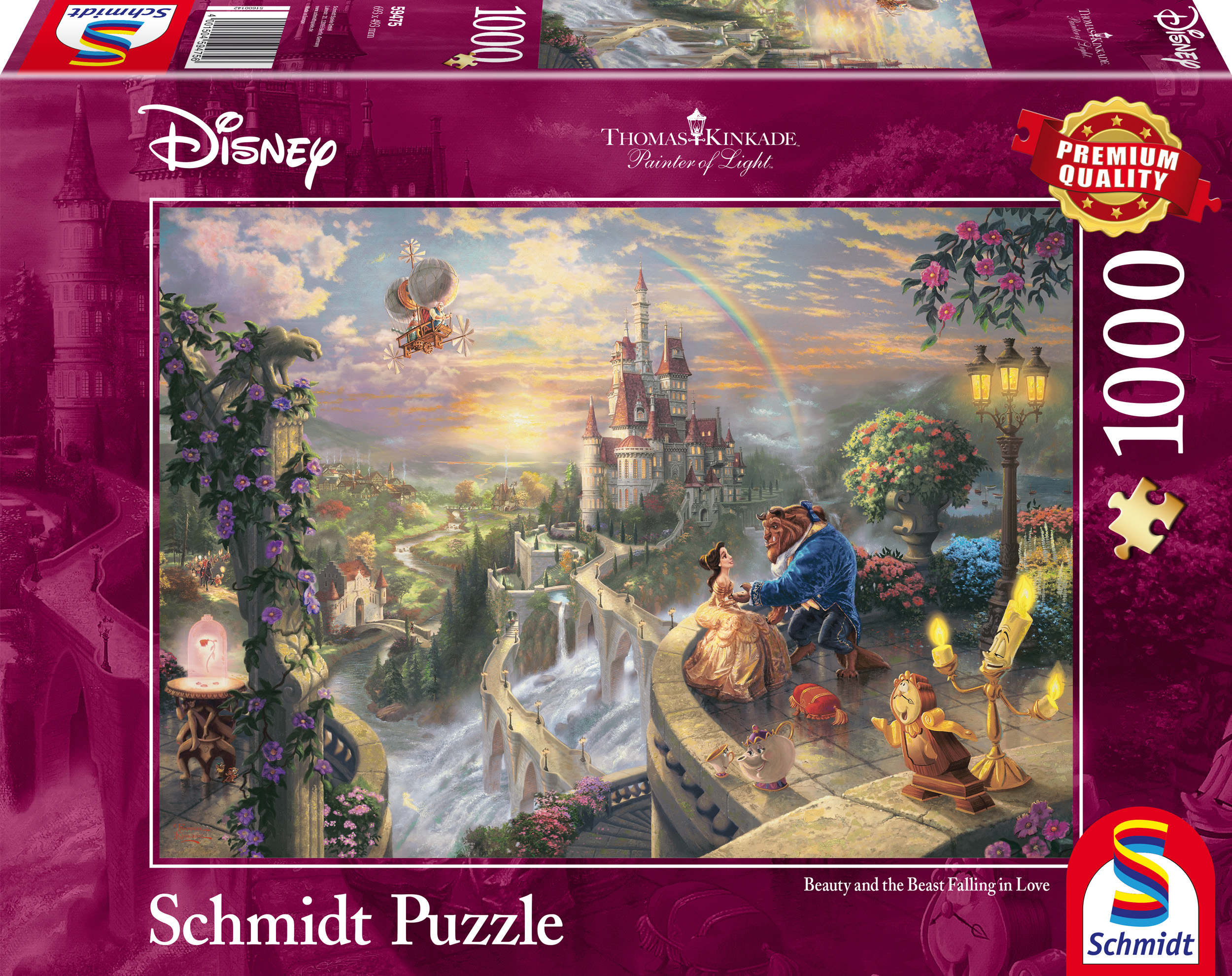 Disney Beauty and the Beast falling in love, 1000 stukjes - Puzzel afbeelding