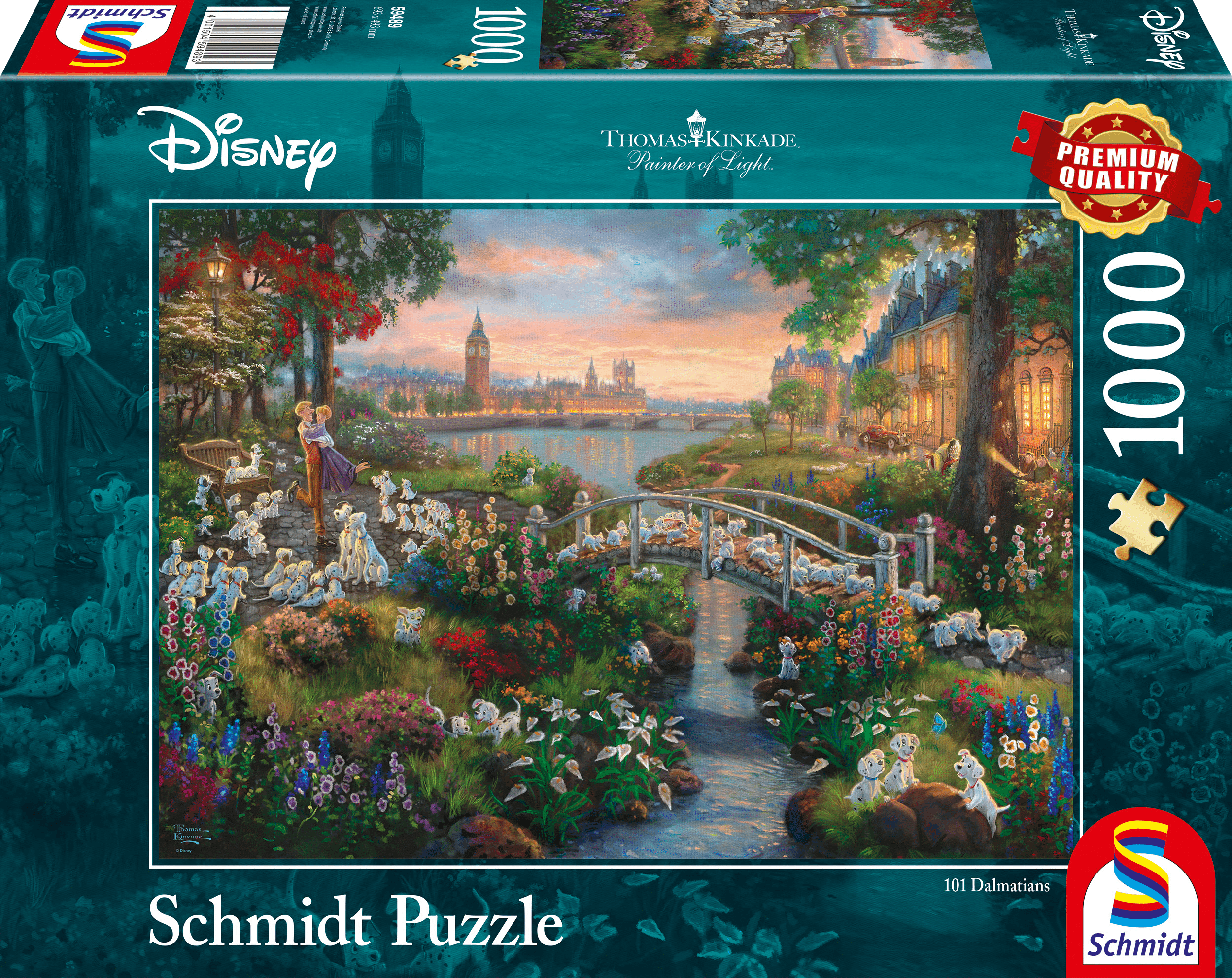 Disney 101 Dalmatiërs, 1000 stukjes - Puzzel afbeelding