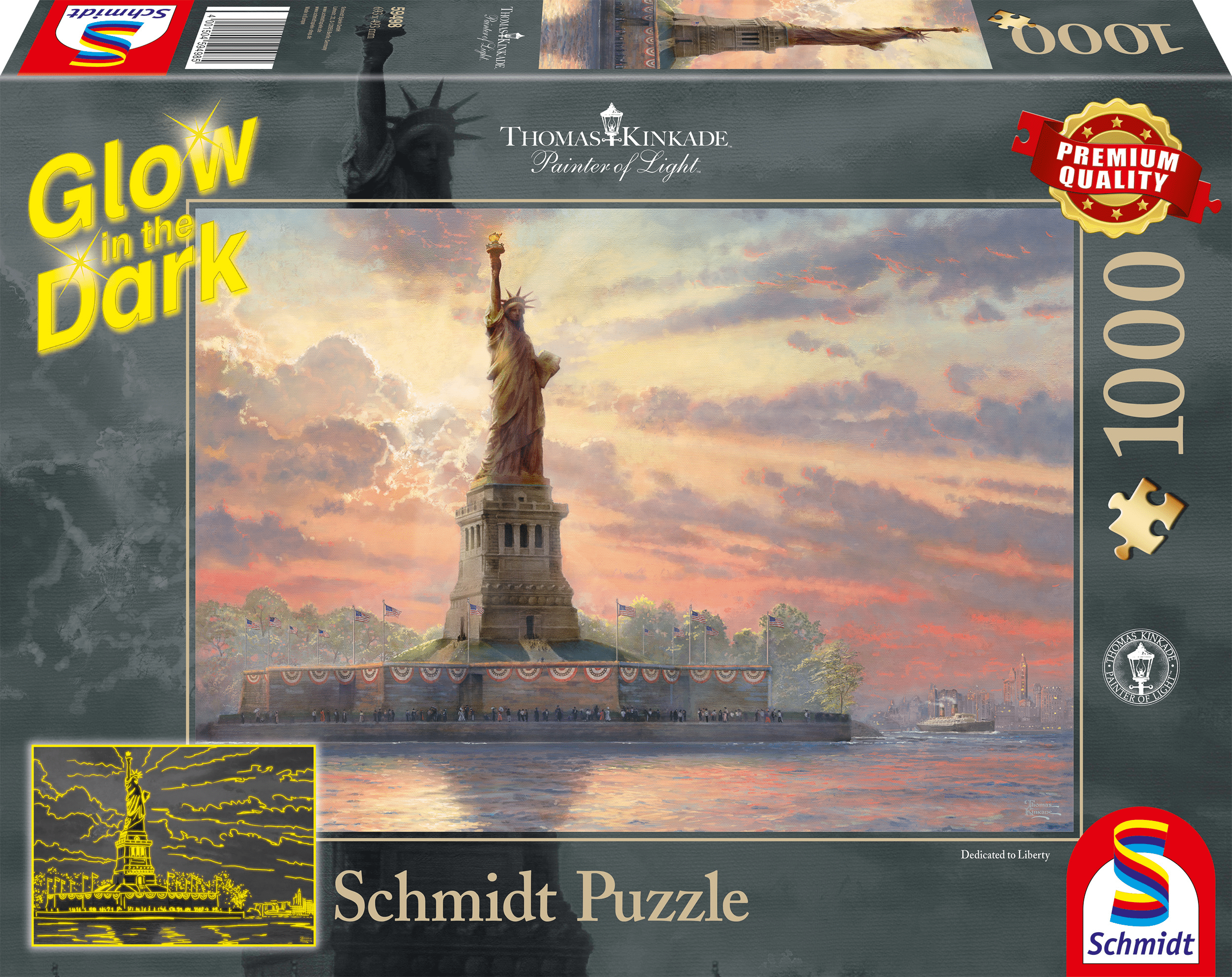 Statue of Liberty in the twilight,1000 stukjes - Puzzel afbeelding