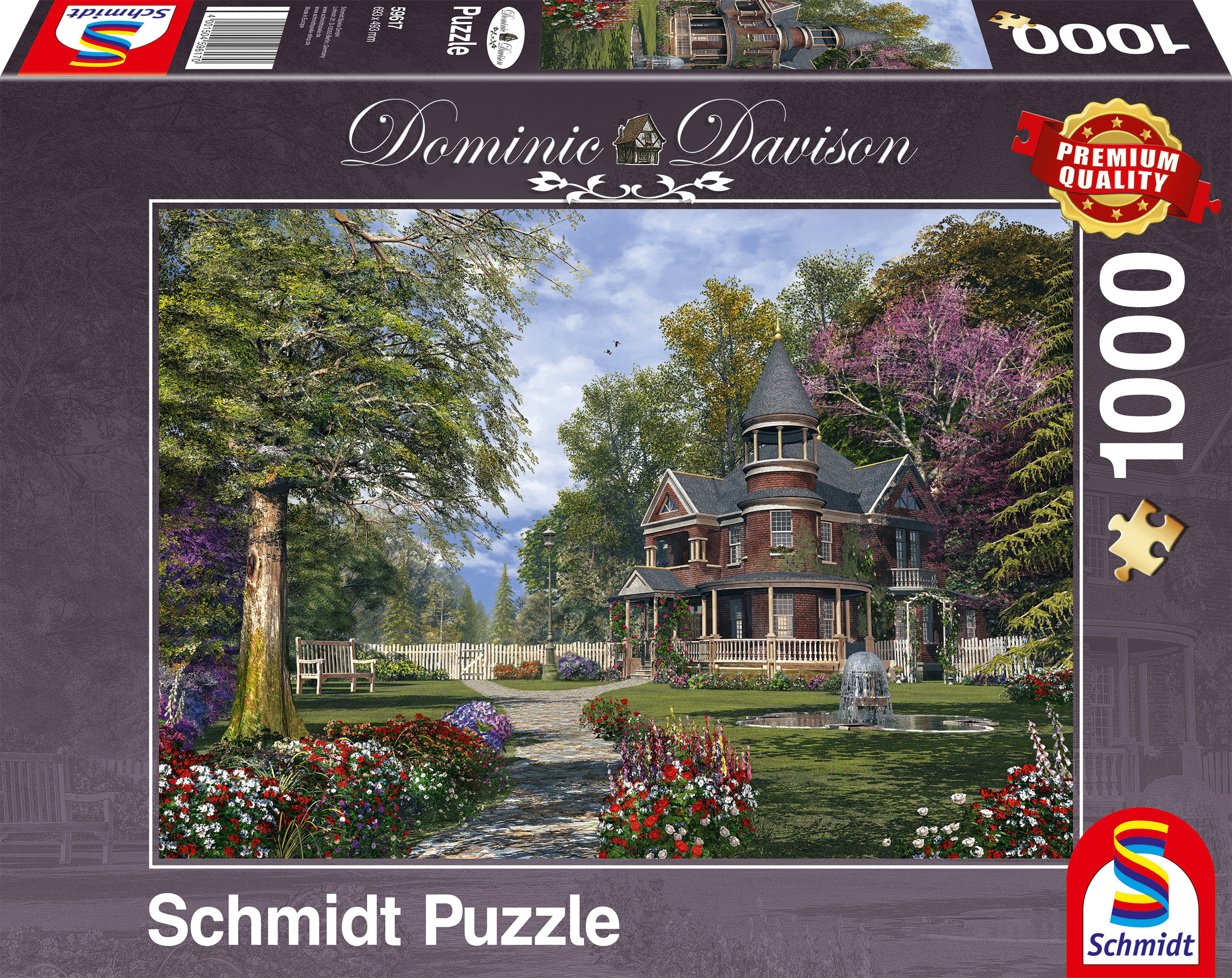 Herenhuis met toren, 1000 stukjes - Puzzel afbeelding