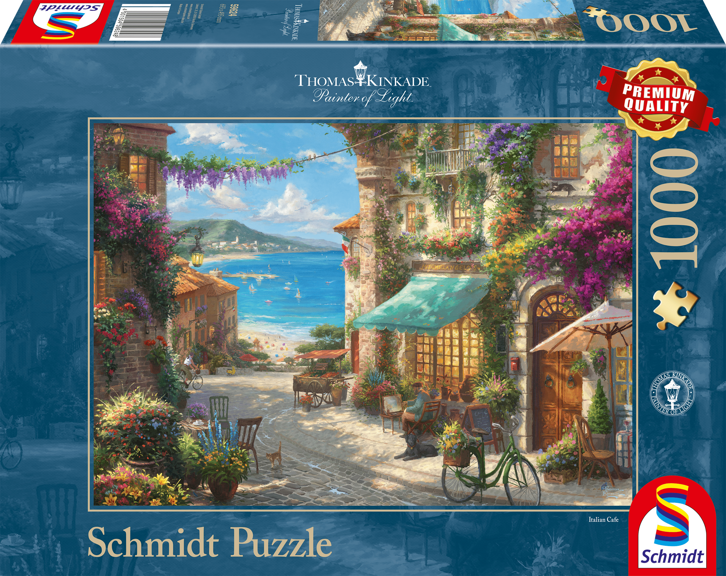 Café aan de Italiaanse Rivièra, 1000 stukjes - Puzzel afbeelding