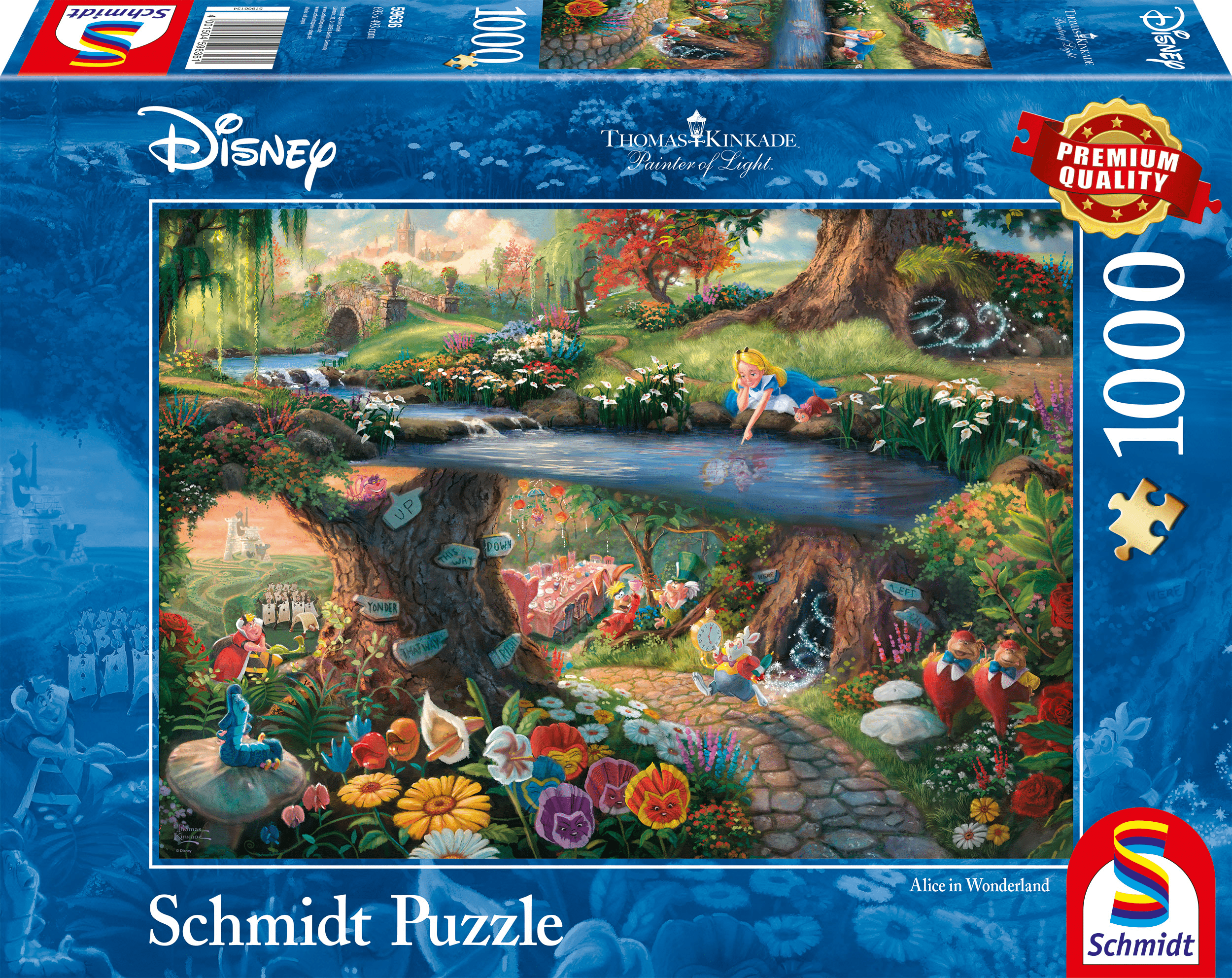 Disney Alice in Wonderland, 1000 stukjes - Puzzel