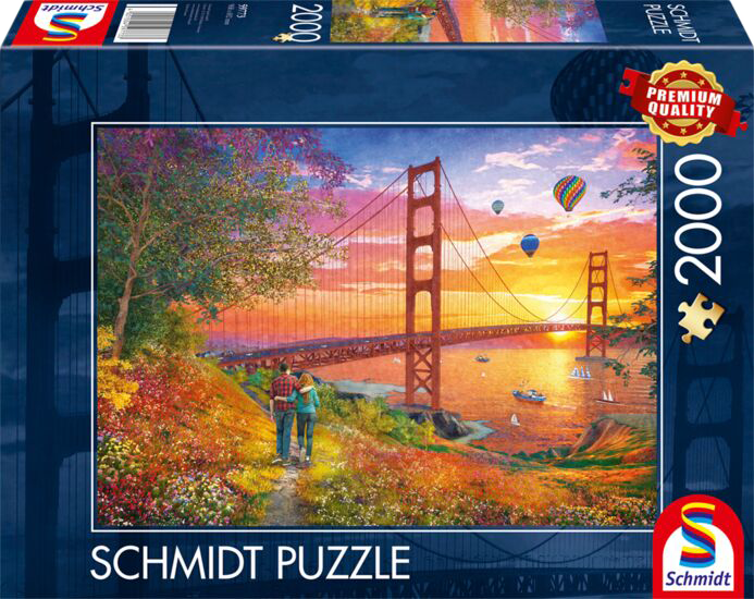 Wandeling naar de Golden Gate Bridge - 2000 stukjes - Puzzel afbeelding