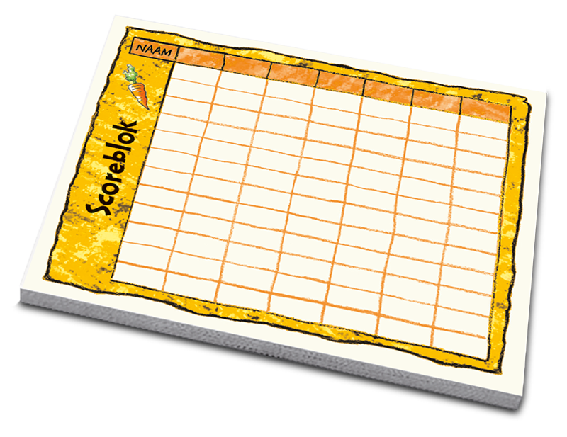 Scoreblokken Konijnenhokken drie stuks - Dobbelspel