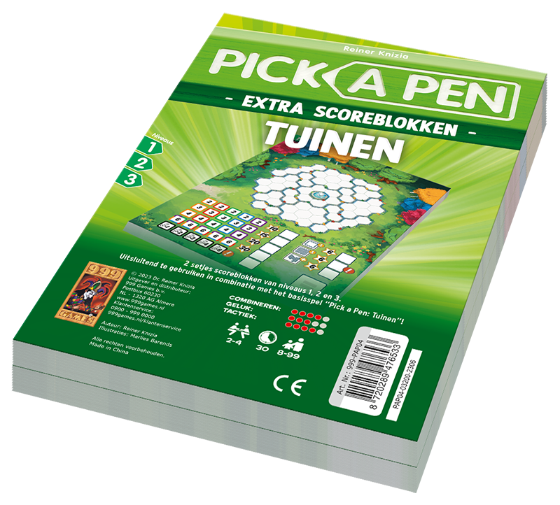 Pick a Pen Tuinen Scoreblokken - Dobbelspel afbeelding