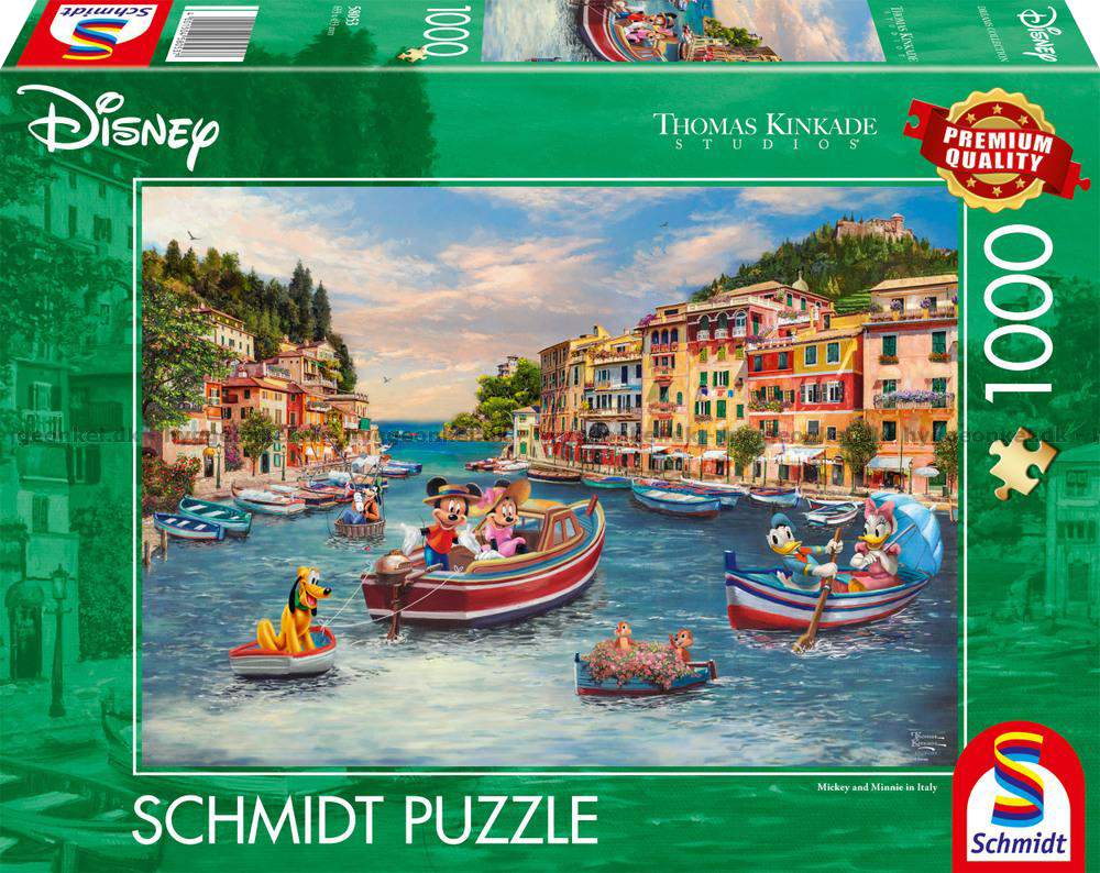 Disney Mickey en Minnie in Italië, 1000 stukjes - Puzzel afbeelding